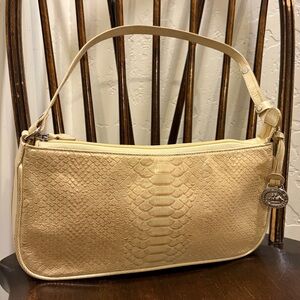 Brahmin Embossed Leather Shoulder Bag Purse Handbag